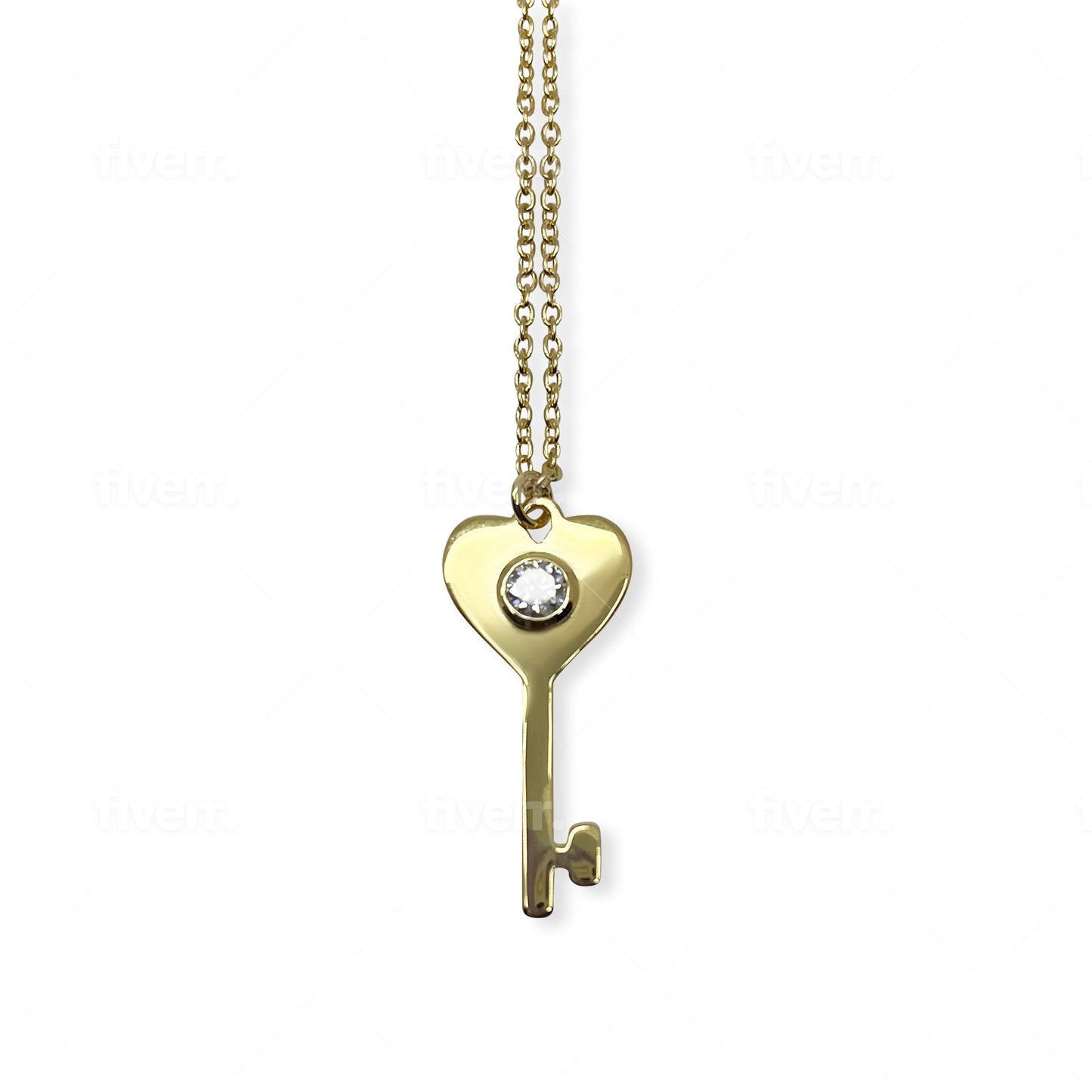 Lock and Heart Key Necklace Set